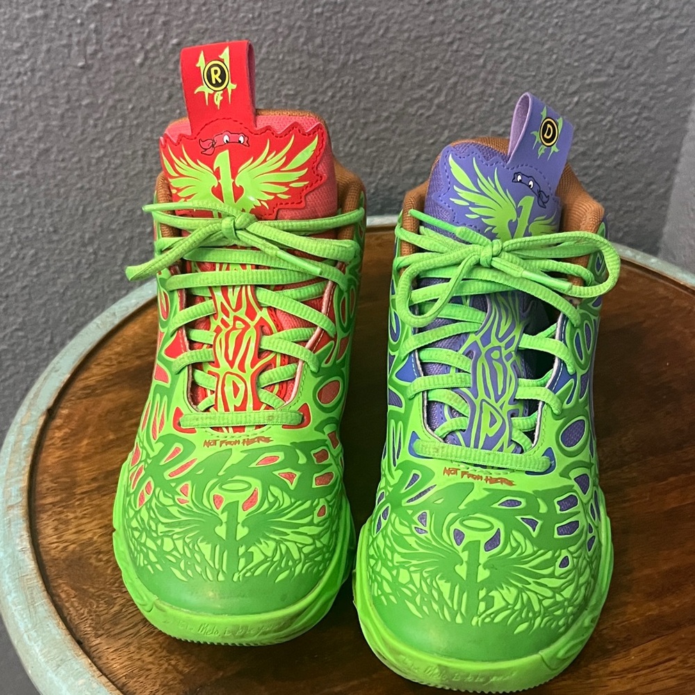 SOLD Puma Kids Special Edition Sneakers - Green and Purple